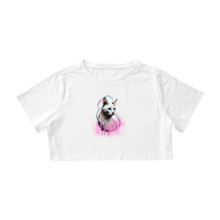 Nome do produto CAMISA CROPPED, CAT NIGHT