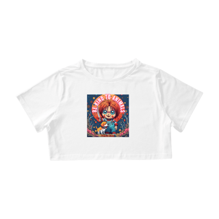 Nome do produto CAMISA CROPPED, CHUCKY BE KIND 