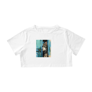 Nome do produto CAMISA CROPPED, CAT MYSTERIOUS 