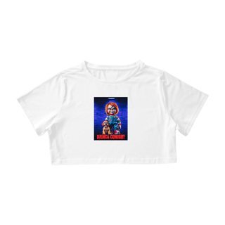 Nome do produto CAMISA CROPPED, CHUCKY BRINCA COMIGO