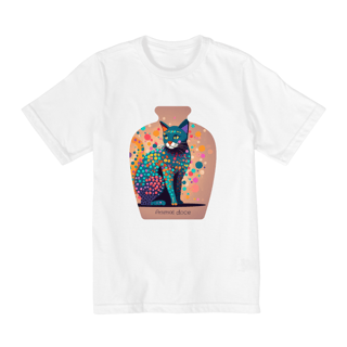 Nome do produto CAMISETA QUALITY INFANTIL, CAT IN THE VASE-10 A 14 ANOS