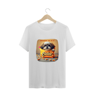 Nome do produto CAMISETA T-SHIRT PLUS SIZE, DOG CHEETOS IMPOSSIVEL TER UM SO