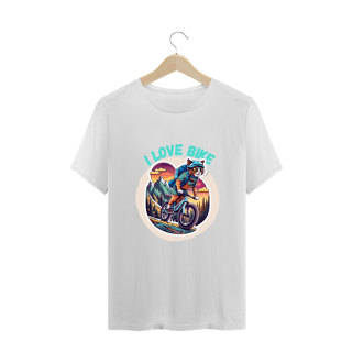 Nome do produto CAMISETA T-SHIRT PLUS SIZE CAT, I LOVE BIKE