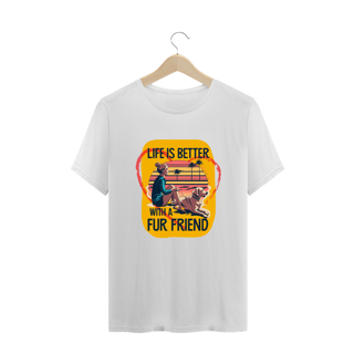 Nome do produto CAMISETA T- SHIRT PLUS SIZE DOG, LIFE IS BETTER