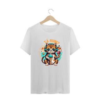 Nome do produto CAMISETA T-SHIRT PLUS SIZE CAT, TA RUIM