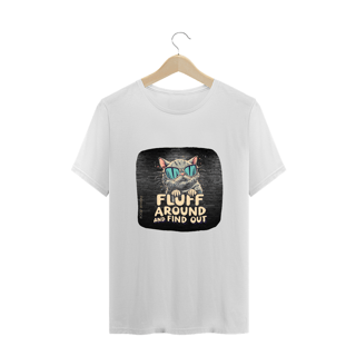 Nome do produto CAMISETA T-SHIRT PLUS SIZE, CAT FLUFF AROUND