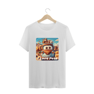 Nome do produto CAMISETA T-SHIRT PLUS SIZE, I LOVE PETS 