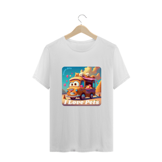Nome do produto CAMISETA T- SHIRT PLUS SIZE, I LOVE PETS 