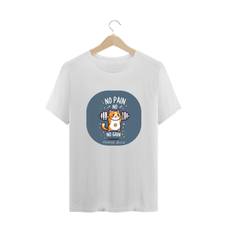 Nome do produto CAMISETA T-SHIRT PLUS SIZE CAT, NO PAIN NO GAIN
