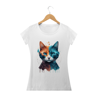 Nome do produto CAMISETA BABY LONG PRIME, COLORFUL CAT