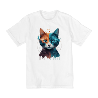 Nome do produto CAMISETA QUALITY INFANTIL,COLORFUL CAT-2 A 8 ANOS