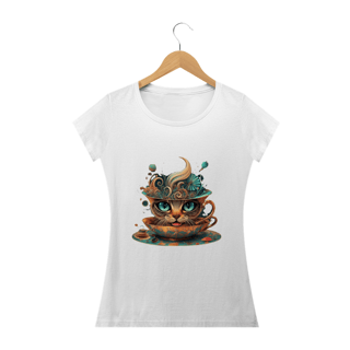 Nome do produto CAMISETA BABY LONG PRIME, CAT IN THE CUP