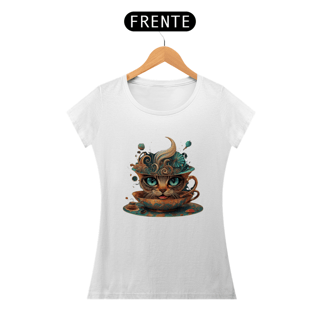 Nome do produto CAMISETA BABY LONG ALGODÃO PIMA, CAT IN THE CUP