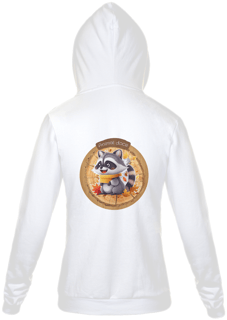 Nome do produto MOLETOM COM ZIPER UNISSEX, BOLSO CANGURU-P M G GG-RACOON, INTERIOR FLANELADO, PUNHO E BARRA EM RETILÍNEA
