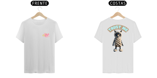 Nome do produto CAMISETA T-SHIRT PRIME F/V,  LOBO EM PELE DE CORDEIRO TRUST ME