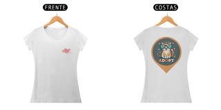 Nome do produto CAMISETA BABY LONG PRIME F/V, ADOPT CAT