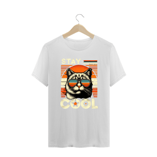 Nome do produto CAMISETA T-SHIRT PLUS SIZE CAT, STAY COOL