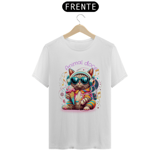 Nome do produto CAMISETA T-SHIRT ALGODÃO PIMA CAT, ANIMAL DOCE
