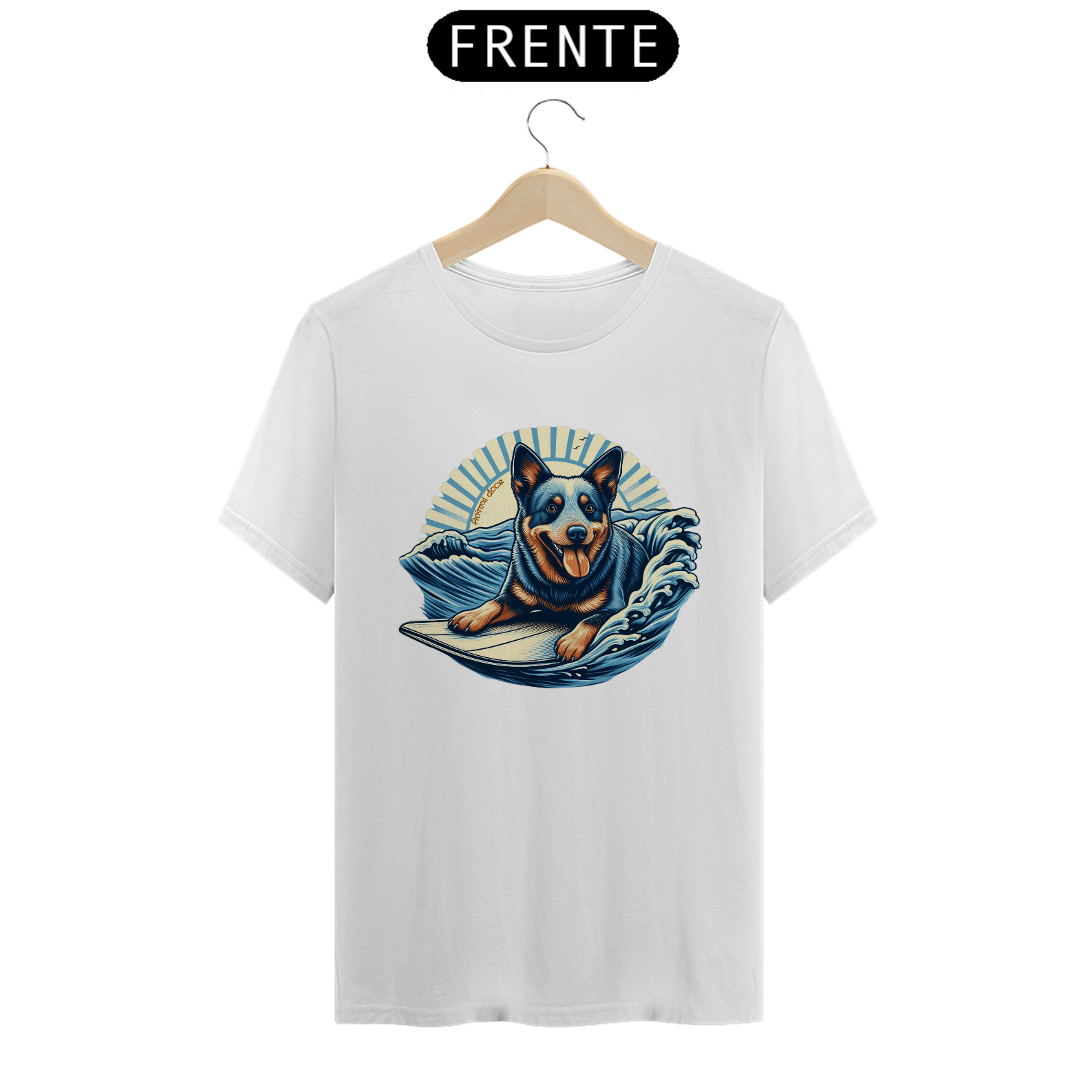 CAMISETA T-SHIRT CLASSIC, DOG SURF BLUE HEELER 