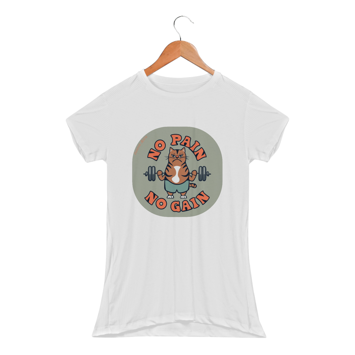 Nome do produto: CAMISETA SPORT DRY UV CAT, NO PAIN NO GAIN