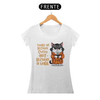Nome do produto CAMISETA BABY LONG QUALITY, CAT COFFEE