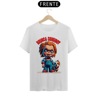 Nome do produto CAMISETA T-SHIRT QUALITY DOG, LINHA FILME CHUCKY BRINCA COMIGO