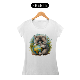 Nome do produto CAMISETA  BABY LONG PIMA, CAT PLANETA