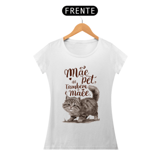 Nome do produto CAMISETA BABY LONG PIMA CAT, MÃE DE PET TAMBÉM E MÃE