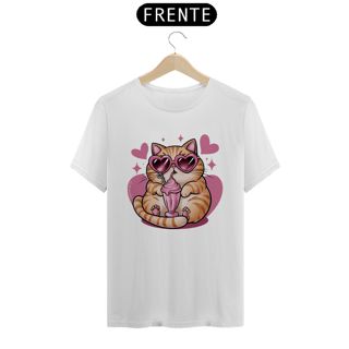 Nome do produto CAMISETA T-SHIRT PIMA, CAT LOVE
