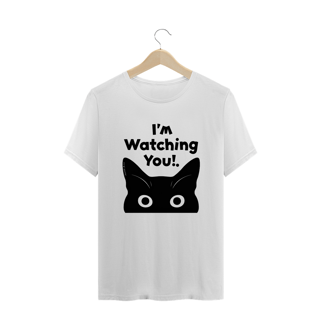 Nome do produto CAMISETA T-SHIRT PLUS SIZE CAT, I´M WATCHING YOU