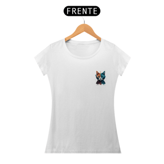 Nome do produto CAMISETA BABY LONG PRIME, MINIMALISTA CAT POP ART