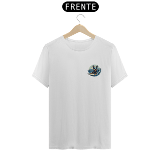 Nome do produto CAMISETA T-SHIRT PIMA MINIMALISTA, DOG SURF BLUE HEELER