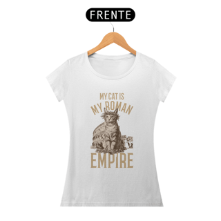 Nome do produto CAMISETA BABY LONG PIMA, MY CAT IS MY ROMAN