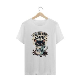 Nome do produto CAMISETA T-SHIRT PLUS SIZE, CAT COFFEE