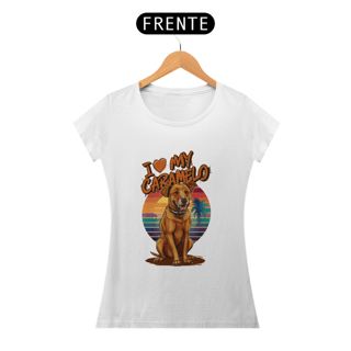 Nome do produto CAMISETA BABY LONG PRIME DOG, I LOVE MY CARAMELO