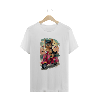 Nome do produto CAMISETA T-SHIRT PLUS SIZE, DOG YORKSHIRE VESPA 