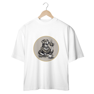 CAMISETA OVERSIZED DOG, GOLDEN COFFEE OVAL PB