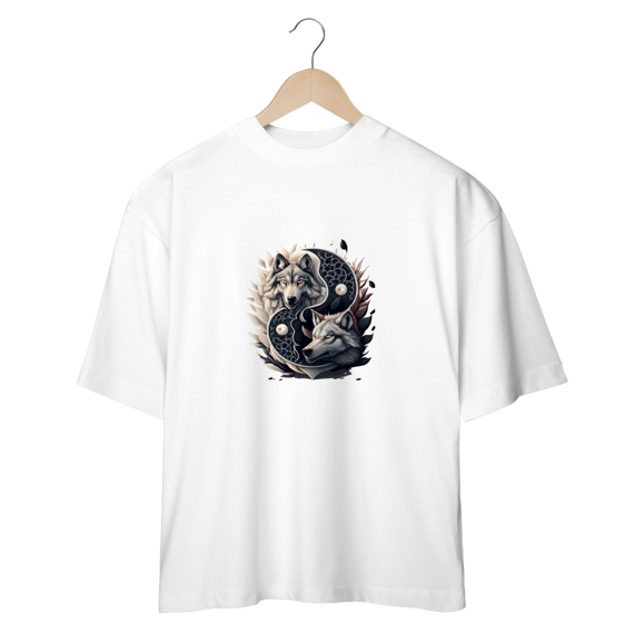 CAMISETA OVERSIZED, WOLF YIN YANG