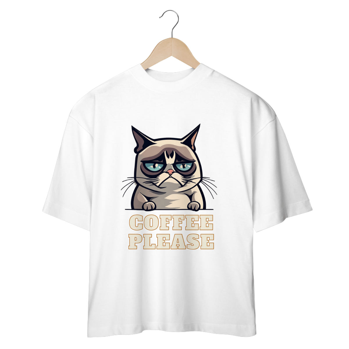 Nome do produto: CAMISETA OVERSIZED COFFEE PLEASE