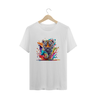 Nome do produto CAMISETA T-SHIRT PLUS SIZE, COLORFUL TIGER