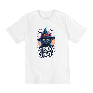 Nome do produto CAMISETA QUALITY INFANTIL, BLACK CAT HALLOWEEN TRICK OR TREAT--10 A 14 ANOS