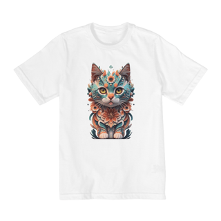 Nome do produto CAMISETA QUALITY INFANTIL COLORFUL CAT- 2 A 8 ANOS