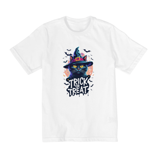 Nome do produto CAMISETA QUALITY INFANTIL, BLACK CAT HALLOWEEN, TRICK OR TREAT-2 A 8 ANOS