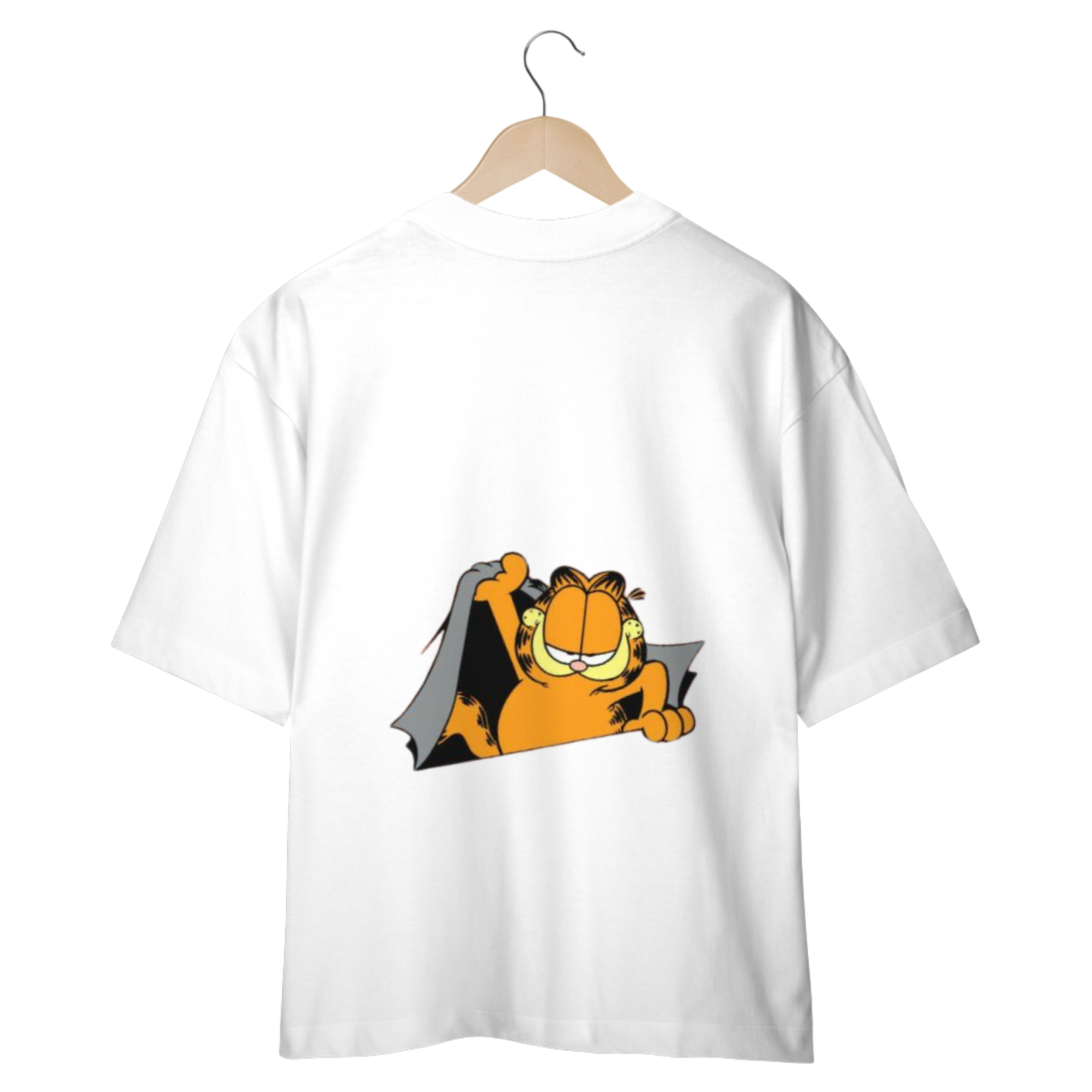 CAMISETA OVERSIZED COSTAS, CAT GARFIELD