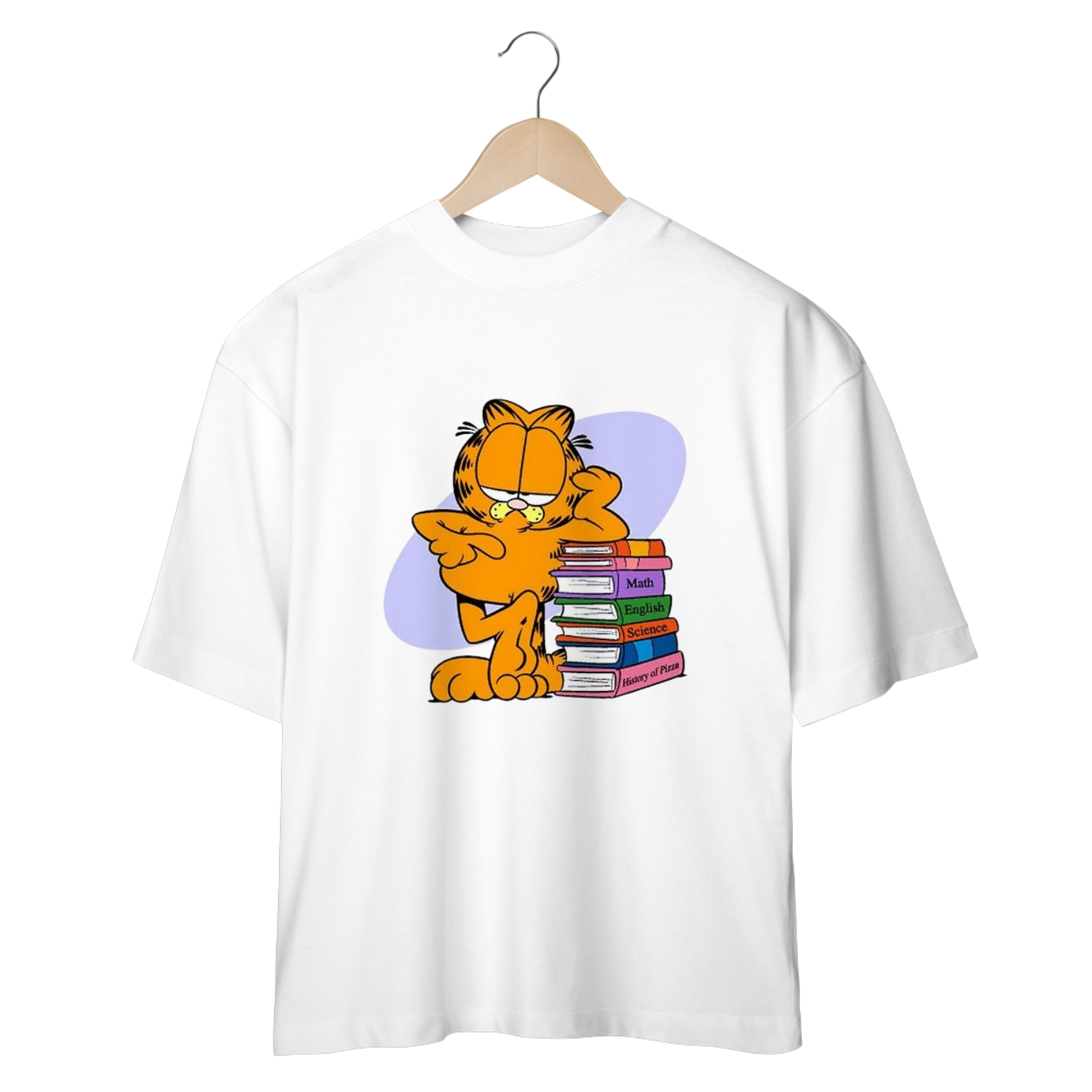 CAMISETA OVERSIZED, GARFIELD INTELECTO