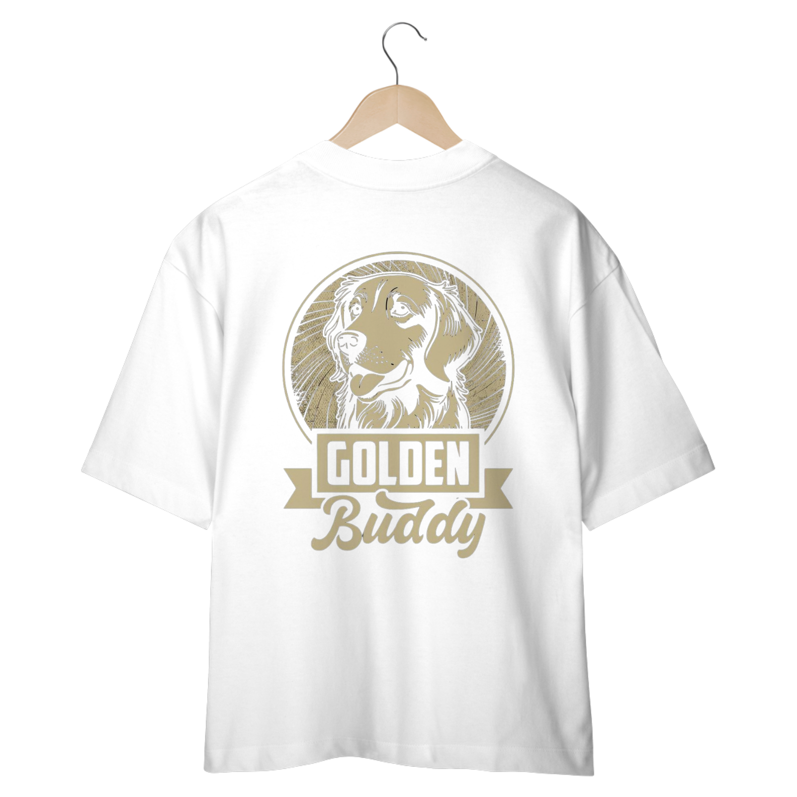 CAMISETA OVERSIZED COSTAS DOG, GOLDEN BUDDY