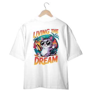 CAMISETA OVERSIZED COSTAS CAT, LIVING THE DREAM