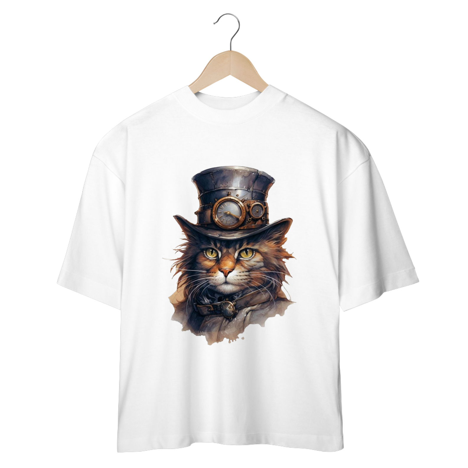 CAMISETA OVERSIZED, CAT FUTURISTA