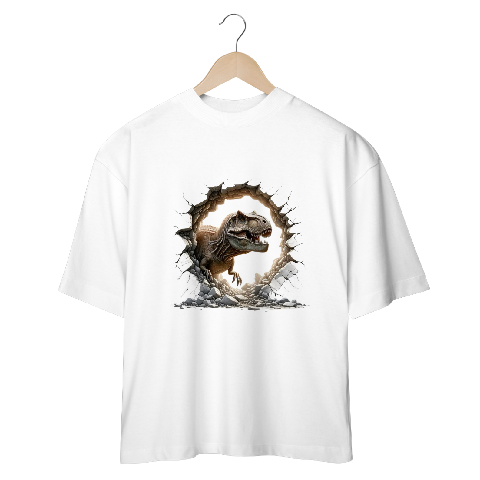 CAMISETA OVERSIZED, DINOSSAURO