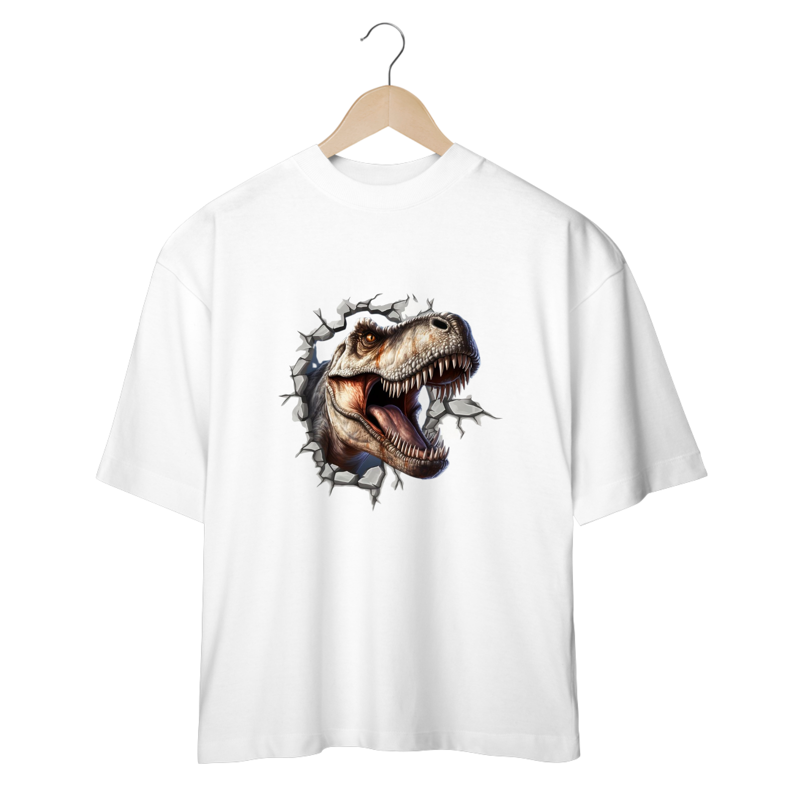 CAMISETA OVERSIZED, DINOSSAURO